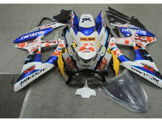 Cheap 2008-2010 White Blue Dark Dog Suzuki GSXR600 Bike Fairings Canada Cheap 2008-2010 White Blue Dark Dog Suzuki GSXR600 Bike Fairings Canada