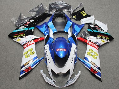 Cheap 2011-2021 Blue White Red Rockstar 22 Suzuki GSXR600 Bike Fairing Kit Canada