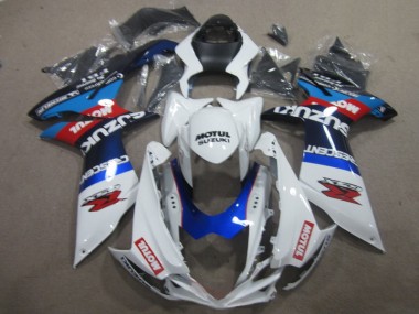 Cheap 2011-2021 White Blue Motul Suzuki GSXR600 Moto Fairings Canada