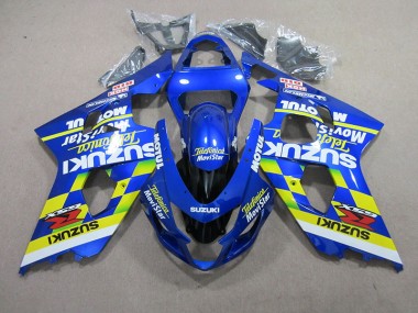Cheap 2004-2005 Blue Telefunica Movistar Motul Suzuki GSXR750 Motorcycle Fairings Kit Canada