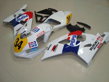 Cheap 2004-2005 White Blue Pepsi 34 Suzuki GSXR750 Replacement Motorcycle Fairings Canada