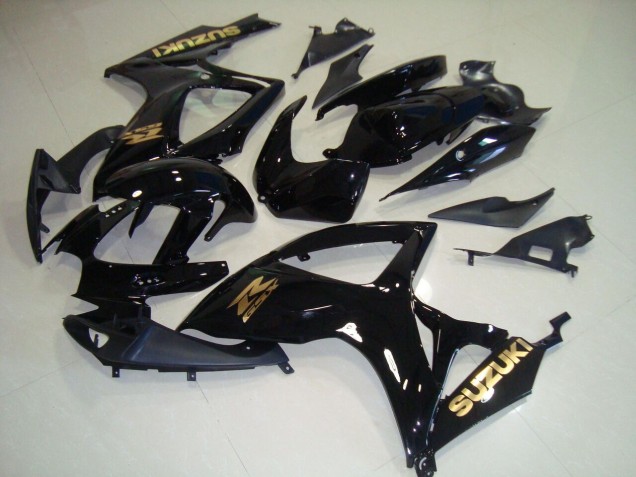 Cheap 2006-2007 Black Gold Decal Suzuki GSXR750 Motorcyle Fairings Canada