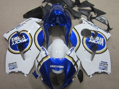 Cheap 1996-2007 White Lucky Strike Blue Motul Suzuki GSXR1300 Hayabusa Motorbike Fairings Canada