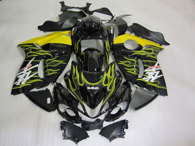 Cheap 2008-2019 Black Yellow Flame Suzuki GSXR1300 Hayabusa Motorcycle Fairing Kits Canada Cheap 2008-2019 Black Yellow Flame Suzuki GSXR1300 Hayabusa Motorcycle Fairing Kits Canada
