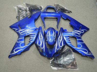 Cheap 2000-2001 Blue White Flame Yamaha YZF R1 Motorcycle Fairings Kit Canada