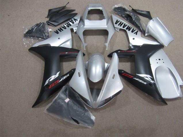 Cheap 2002-2003 Black Silver Yamaha YZF R1 Motorbike Fairing Kits Canada