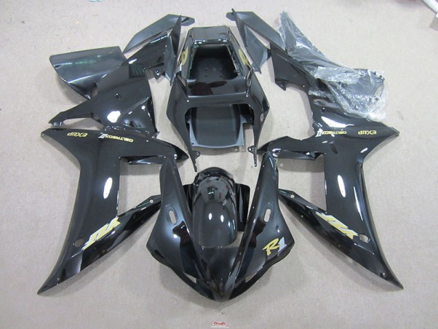 Cheap 2002-2003 Black Gold Decal Yamaha YZF R1 Motorcyle Fairings Canada Cheap 2002-2003 Black Gold Decal Yamaha YZF R1 Motorcyle Fairings Canada
