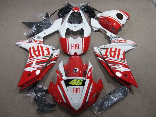 Cheap 2007-2008 Red White Fiat 46 Yamaha YZF R1 Motor Bike Fairings Canada Cheap 2007-2008 Red White Fiat 46 Yamaha YZF R1 Motor Bike Fairings Canada