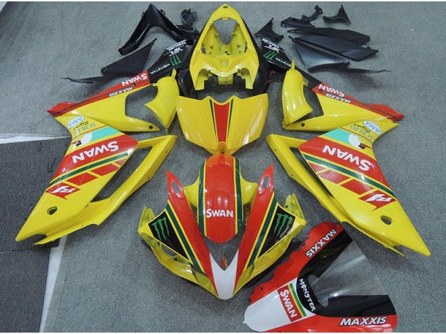 Cheap 2007-2008 Yellow Red Swan Yamaha YZF R1 Moto Fairings Canada Cheap 2007-2008 Yellow Red Swan Yamaha YZF R1 Moto Fairings Canada