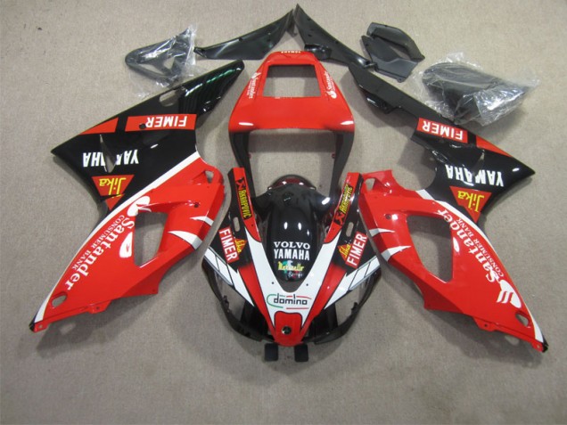Cheap 2009-2011 Red Black White Santander Yamaha YZF R1 Motorcycle Fairing Kit Canada Cheap 2009-2011 Red Black White Santander Yamaha YZF R1 Motorcycle Fairing Kit Canada