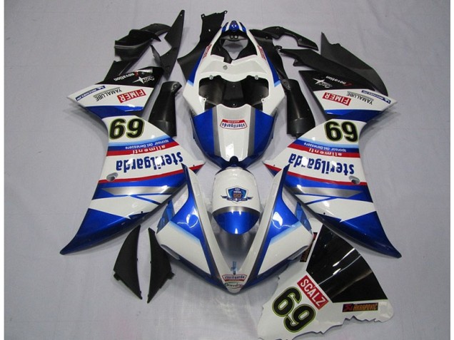 Cheap 2009-2011 White Blue Sterilgarda SCALZ 69 Yamaha YZF R1 Motorcycle Replacement Fairings Canada Cheap 2009-2011 White Blue Sterilgarda SCALZ 69 Yamaha YZF R1 Motorcycle Replacement Fairings Canada