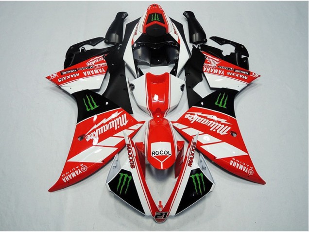 Cheap 2012-2014 Red White Rocol Yamaha YZF R1 Replacement Motorcycle Fairings Canada Cheap 2012-2014 Red White Rocol Yamaha YZF R1 Replacement Motorcycle Fairings Canada