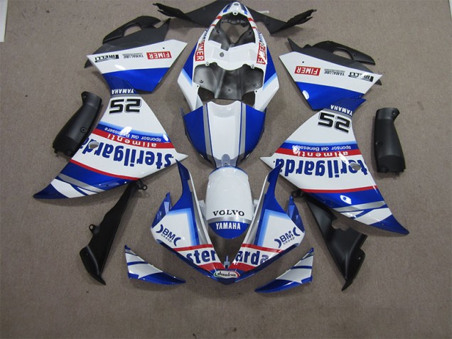 Cheap 2012-2014 White Blue Volvo Sterilgarda 25 Yamaha YZF R1 Motorcycle Fairings Kit Canada Cheap 2012-2014 White Blue Volvo Sterilgarda 25 Yamaha YZF R1 Motorcycle Fairings Kit Canada
