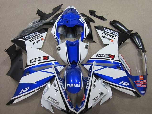 Cheap 2012-2014 Blue White Pizzoli Yamaha YZF R1 Motorcycle Fairings Canada Cheap 2012-2014 Blue White Pizzoli Yamaha YZF R1 Motorcycle Fairings Canada