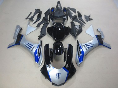 Cheap 2015-2019 Silver Black Blue Monster Yamaha YZF R1 Motorcycle Fairing Kits Canada