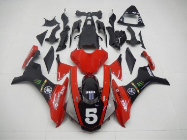 Cheap 2015-2019 Black Red 5 Yamaha YZF R1 Motorcycle Fairing Kit Canada