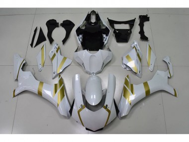 Cheap 2015-2019 White with Gold Decal Yamaha YZF R1 Motor Fairings Canada