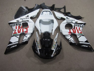 Cheap 1998-2002 White Black Fiat Yamaha YZF R6 Motorbike Fairing Kits Canada