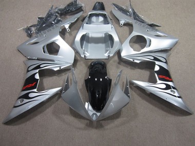 Cheap 2003-2005 Silver Black Red Decal Yamaha YZF R6 Motorbike Fairing Canada