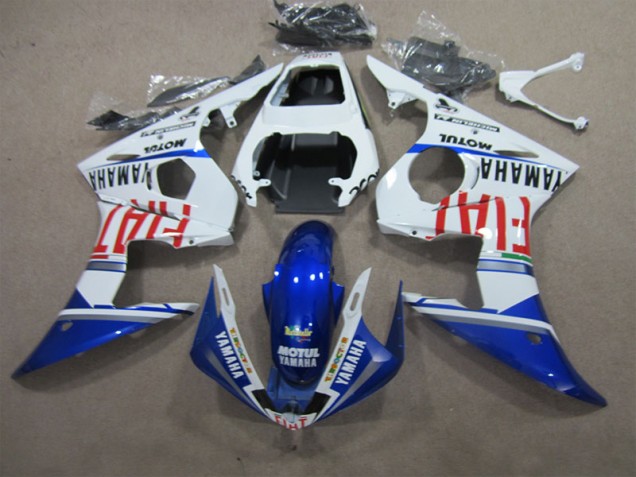Cheap 2003-2005 White Blue Motul Fiat Yamaha YZF R6 Motorcycle Fairings Kits Canada Cheap 2003-2005 White Blue Motul Fiat Yamaha YZF R6 Motorcycle Fairings Kits Canada
