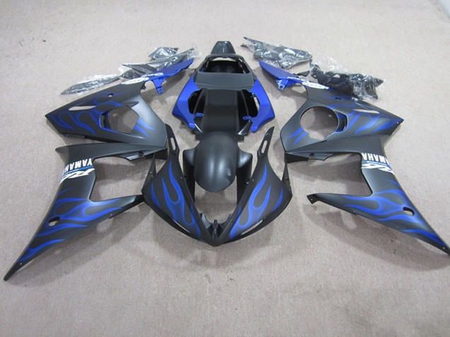 Cheap 2003-2005 Black Blue Flame Yamaha YZF R6 Moto Fairings Canada Cheap 2003-2005 Black Blue Flame Yamaha YZF R6 Moto Fairings Canada