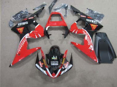 Cheap 2003-2005 Red Black Santander Yamaha YZF R6 Motorcycle Replacement Fairings Canada
