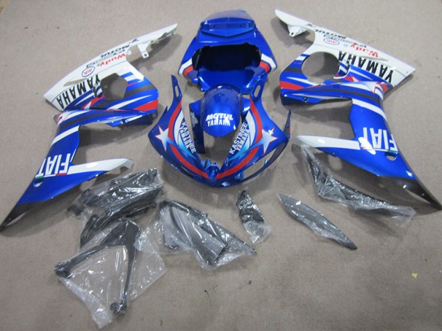 Cheap 2003-2005 Blue White Motul Fiat Yamaha YZF R6 Motorcylce Fairings Canada Cheap 2003-2005 Blue White Motul Fiat Yamaha YZF R6 Motorcylce Fairings Canada
