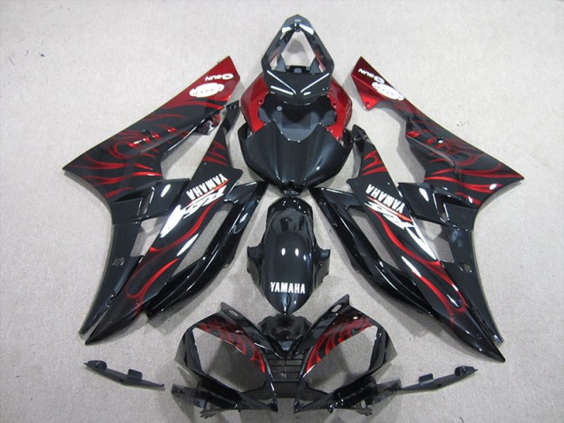Cheap 2006-2007 Black Red Flame Yamaha YZF R6 Motorcycle Bodywork Canada Cheap 2006-2007 Black Red Flame Yamaha YZF R6 Motorcycle Bodywork Canada
