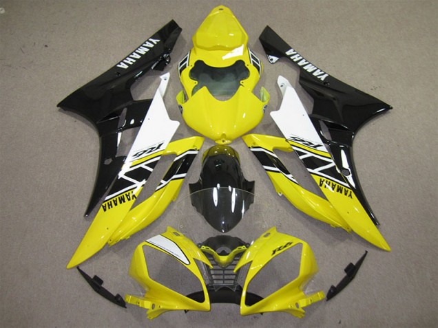 Cheap 2006-2007 Yellow Black Decal Yamaha YZF R6 Motorcycle Fairings Kits Canada Cheap 2006-2007 Yellow Black Decal Yamaha YZF R6 Motorcycle Fairings Kits Canada