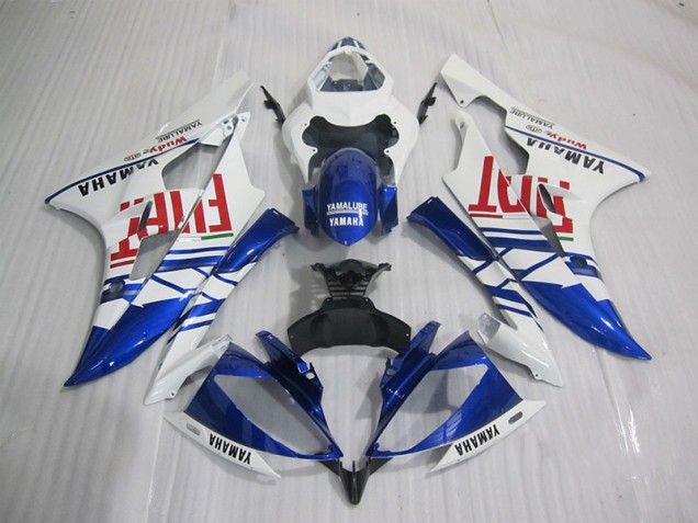 Cheap 2006-2007 Blue White Fiat Yamaha YZF R6 Motorcyle Fairings Canada Cheap 2006-2007 Blue White Fiat Yamaha YZF R6 Motorcyle Fairings Canada