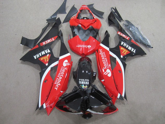 Cheap 2008-2016 Black Red White Santander Yamaha YZF R6 Bike Fairings Canada Cheap 2008-2016 Black Red White Santander Yamaha YZF R6 Bike Fairings Canada